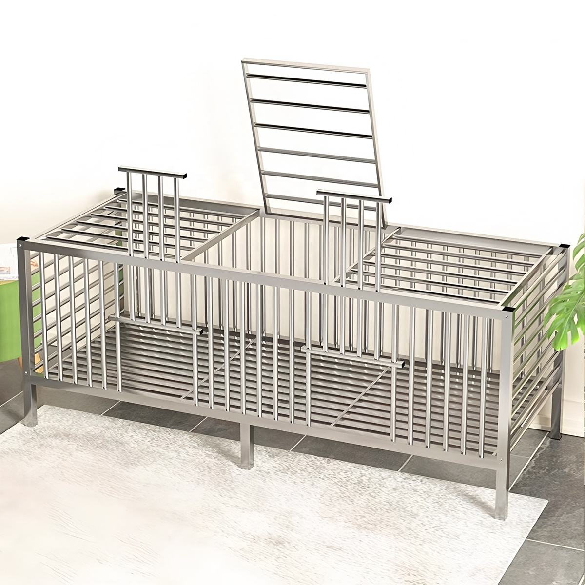 Anti-rust stainless steel modular, poultry cage kit, self-assembled, chicken, duck, pigeon indoor and outdoor animal house